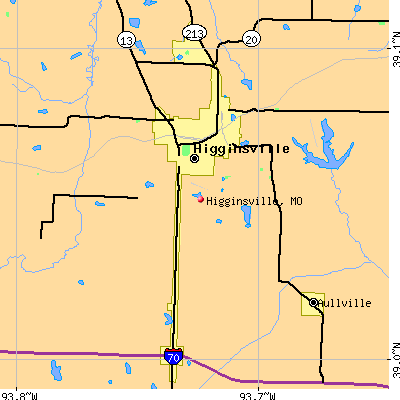 Higginsville map