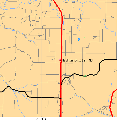 Highlandville map