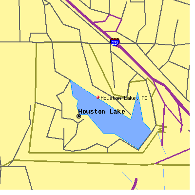 Houston Lake map