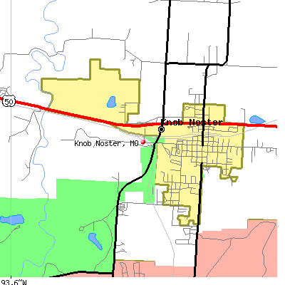 Knob Noster map