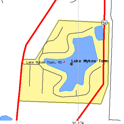 Lake Mykee Town map