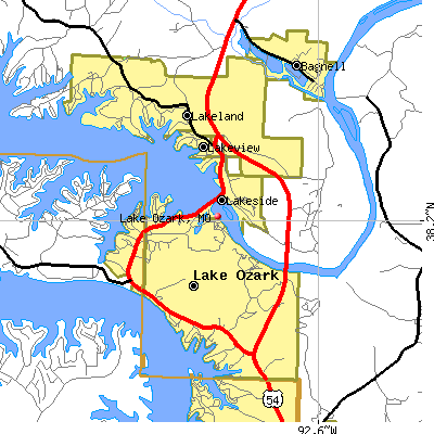 Lake Ozark map