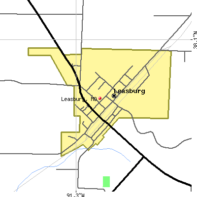 Leasburg map