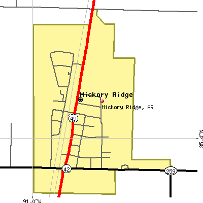 Hickory Ridge map
