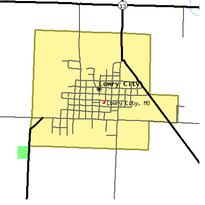Lowry City map