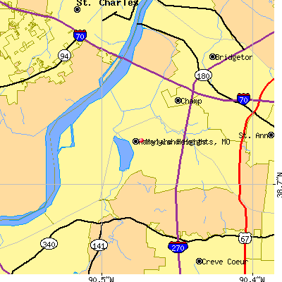 Maryland Heights map