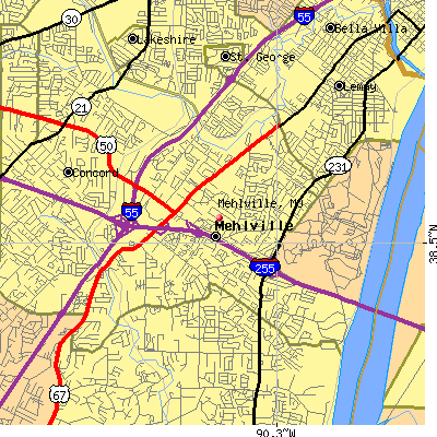 Mehlville map