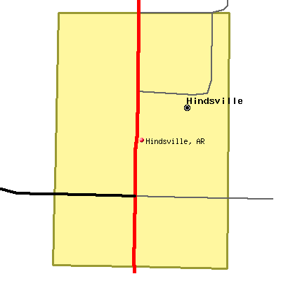 Hindsville map