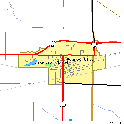 Monroe City map