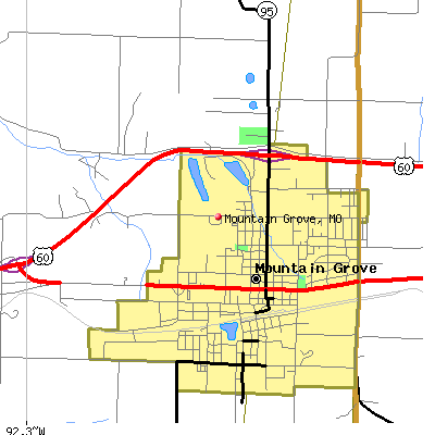 Mountain Grove map