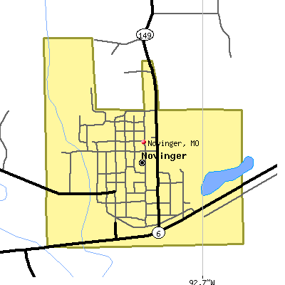 Novinger map