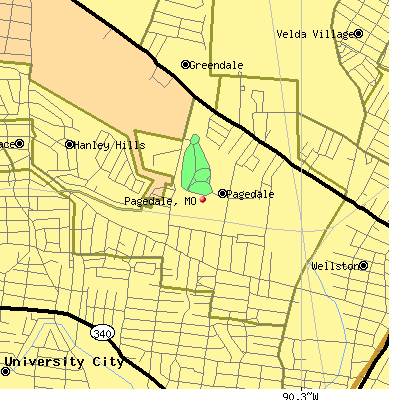 Pagedale map
