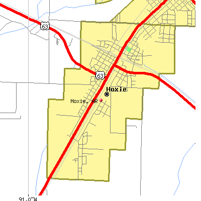 Hoxie map