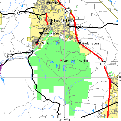 Park Hills map