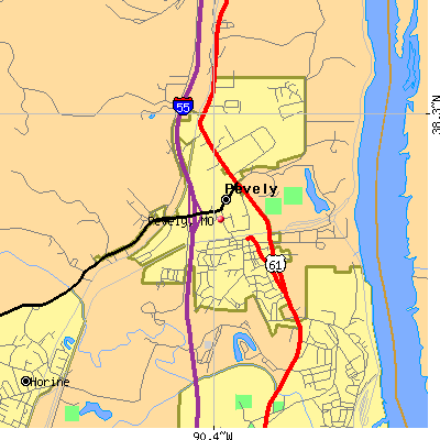 Pevely map
