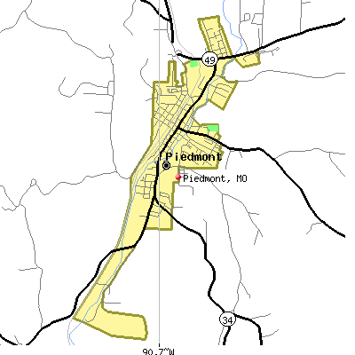 Piedmont map