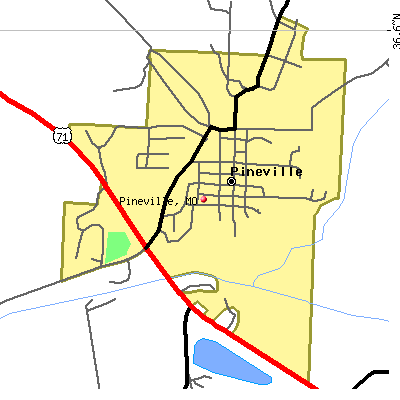 Pineville map