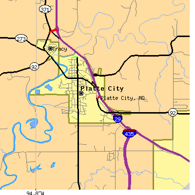 Platte City map