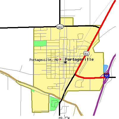 Portageville map