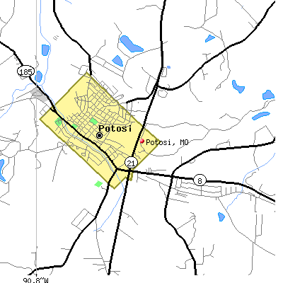 Potosi map
