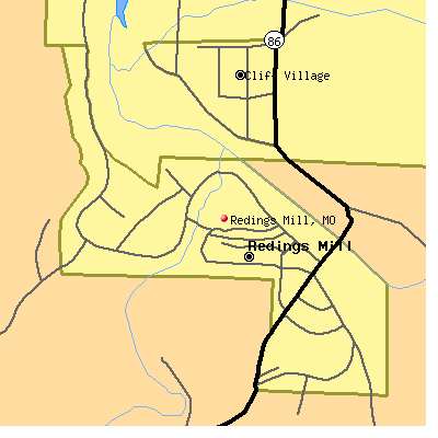 Redings Mill map