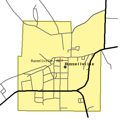Russellville map