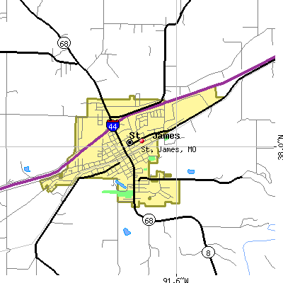 St. James map