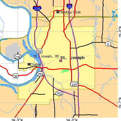 St. Joseph map