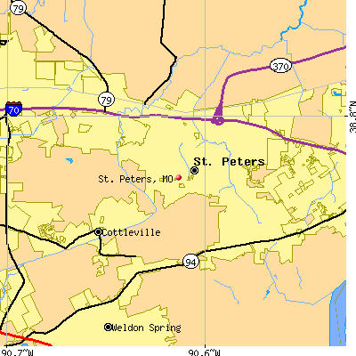 St. Peters map
