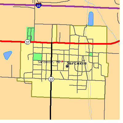 Sarcoxie map