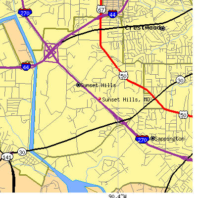Sunset Hills map