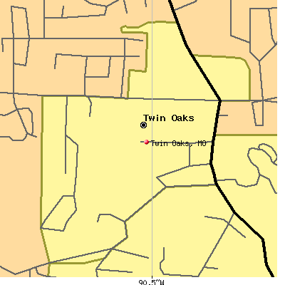 Twin Oaks map