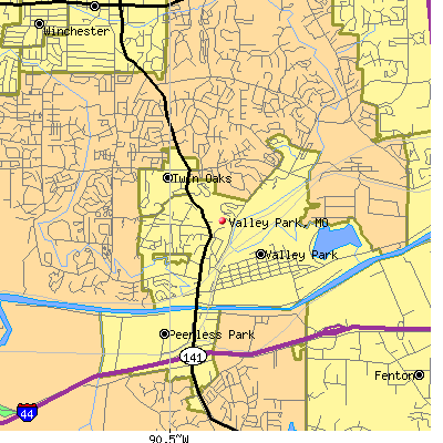 Valley Park map