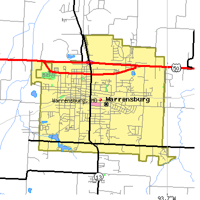 Warrensburg map