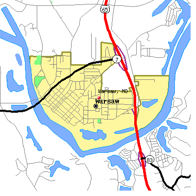 Warsaw map