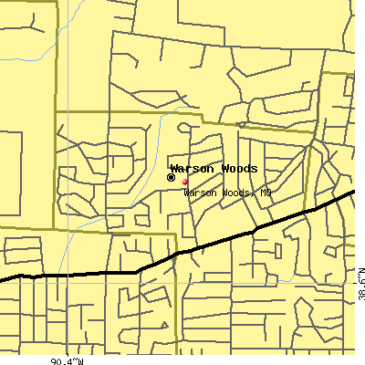 Warson Woods map