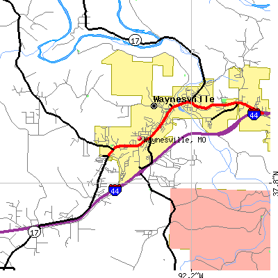 Waynesville map