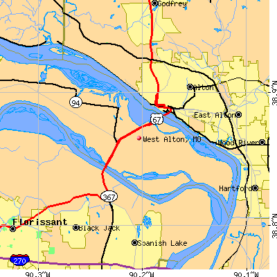 West Alton map