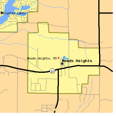 Woods Heights map