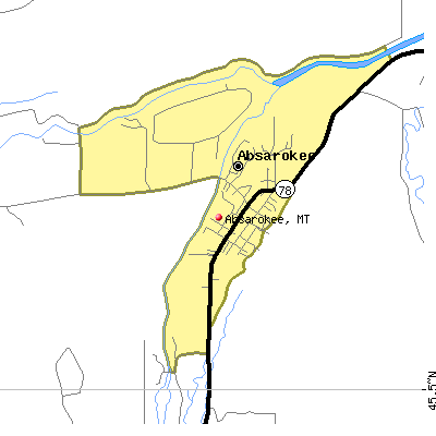 Absarokee map