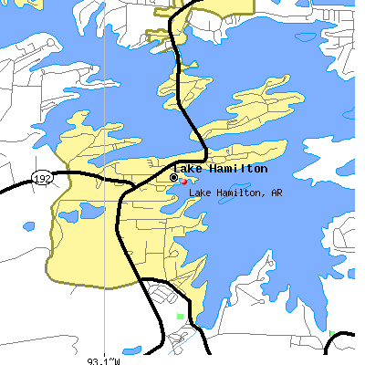 Lake Hamilton map
