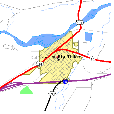Big Timber map