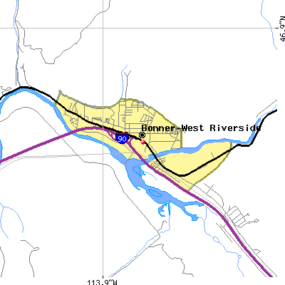 Bonner-West Riverside map