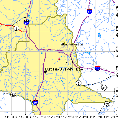 Butte-Silver Bow map