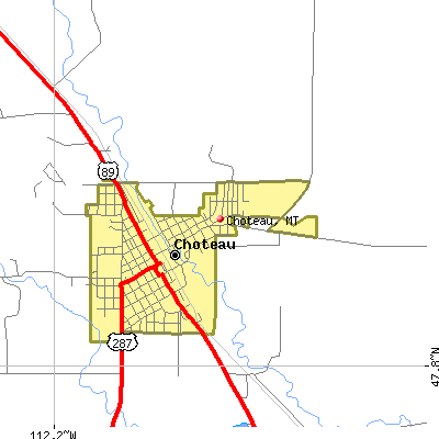 Choteau map