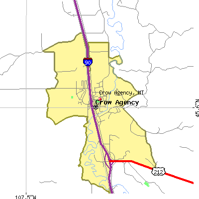 Crow Agency map
