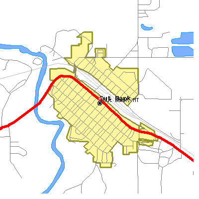 Cut Bank map