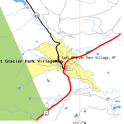 East Glacier Park Village map