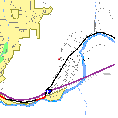 East Missoula map