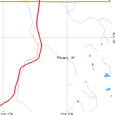 Evaro map